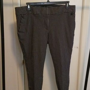 Loft black slacks with white striping